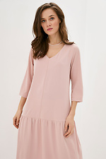 Длинное платье оверсайз розового цвета с отрезной юбкой Garne 3039497 фото №2