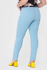 Elastyczne spodnie TIMA-O z wysokim stanem w kolorze niebieskim Garne 3040497 zdjęcie №5