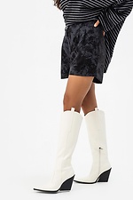 Kurze Cordshorts LUNA schwarz mit grauem Aufdruck Garne 3041497 Foto №2