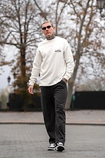 Oversize-Strickpullover für Herren mit Porsche-Print, weiß, doppelseitige Baumwolle Teamv 8034497 Foto №3