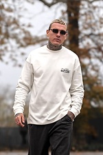 Oversize-Strickpullover für Herren mit Porsche-Print, weiß, doppelseitige Baumwolle Teamv 8034497 Foto №4