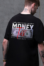 Herren T-Shirt in Übergröße mit Talk Aufdruck Schwarz Without 8049498 Foto №2