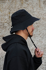 Herren Panamahut mit breiter Krempe und Kordelzug Clyde Schwarz Without 8055498 Foto №4