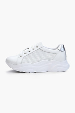 Light Perforated Leather Sneakers  4205499 photo №2