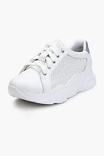 Light Perforated Leather Sneakers  4205499 photo №3
