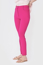 Spodnie ze stretchem TIMA-O z wysokim stanem w kolorze różowym Garne 3040500 zdjęcie №4