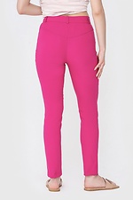 Spodnie ze stretchem TIMA-O z wysokim stanem w kolorze różowym Garne 3040500 zdjęcie №5