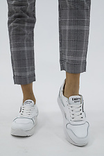 Білі жіночі кросівки з натуральної шкіри на платформі  8018500 фото №3