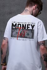 Men's Oversized T-Shirt with Talk White Print Without 8049500 photo №2