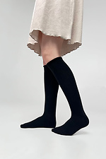 Women's ribbed knee-highs "Verona", black VTSOCKS 2401501 photo №3