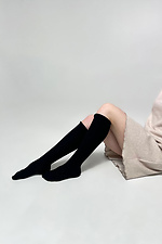 Women's ribbed knee-highs "Verona", black VTSOCKS 2401501 photo №4
