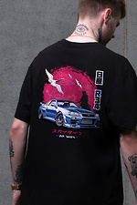 Herren T-Shirt in Übergröße mit Skyline Aufdruck Schwarz Without 8049502 Foto №2