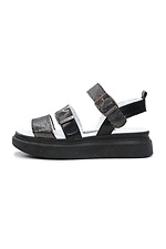 Leather women's sandals for the summer with buckles  4205505 photo №1