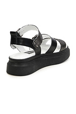 Leather women's sandals for the summer with buckles  4205505 photo №4