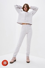Ciepłe spodnie dresowe POCKET z melanżowego dżerseju z polarem Garne 3037506 zdjęcie №2