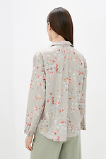 Женская деловая блуза рубашка на пуговицах из софта в цветочный принт Garne 3039506 фото №3