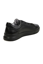 Black leather sneakers for men  4205506 photo №4