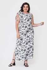 Длинное штапельное платье MARUSYA с боковым разрезом и стяжкой на плече Garne 3040507 фото №1