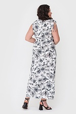 Длинное штапельное платье MARUSYA с боковым разрезом и стяжкой на плече Garne 3040507 фото №4