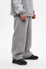 Jogginghose mit weitem Bein und „Ryuu“-Stickerei, grau TUR WEAR 8037507 Foto №3