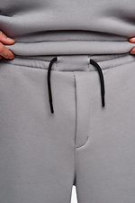 Jogginghose mit weitem Bein und „Ryuu“-Stickerei, grau TUR WEAR 8037507 Foto №13