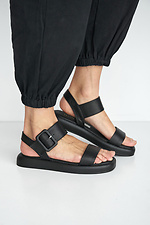 Chunky leather sandals with large buckle  8019508 photo №2