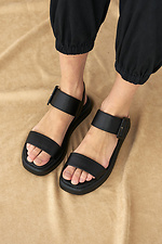 Chunky leather sandals with large buckle  8019508 photo №5
