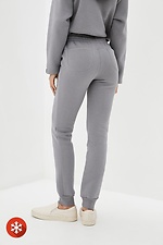 Warm sweatpants POCKET in gray jersey with fleece Garne 3037509 photo №3