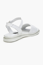 White Leather Ankle-Like Sandals  4205509 photo №8