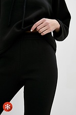 Теплі спортивні штани POCKET з чорного трикотажу на флісі Garne 3037510 фото №4