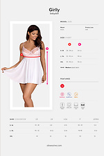 Erotic babydoll nightgown with lace cups Obsessive 4026514 photo №5