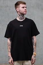 Men's Oversized T-shirt with Supermacy Print Black Without 8049514 photo №3