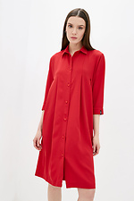 Свободное платье-рубашка RENATA со складками и планкой на пуговицах Garne 3039517 фото №1