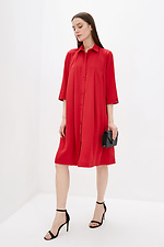 Loose shirtdress with pleats and button placket Garne 3039517 photo №2