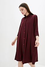 Loose shirtdress with pleats and button placket Garne 3039518 photo №1