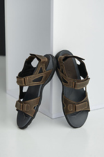 Men's summer sandals in sports style with Velcro  8019518 photo №5