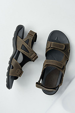 Men's summer sandals in sports style with Velcro  8019518 photo №6