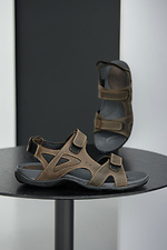 Men's summer sandals in sports style with Velcro  8019518 photo №7