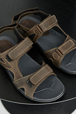 Men's summer sandals in sports style with Velcro  8019518 photo №8