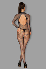 Sheer erotic black mesh bodysuit Obsessive 4026519 photo №2