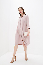 Loose shirtdress with pleats and button placket Garne 3039520 photo №2