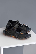 Men's summer sandals in sports style with Velcro  8019521 photo №1