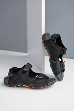 Men's summer sandals in sports style with Velcro  8019521 photo №2