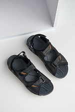 Men's summer sandals in sports style with Velcro  8019521 photo №3