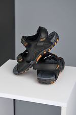 Men's summer sandals in sports style with Velcro  8019521 photo №4