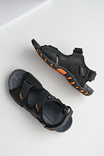 Men's summer sandals in sports style with Velcro  8019521 photo №6