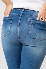 Батальные синие джинсы скинни стрейчевые  4014522 фото №7