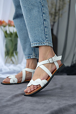 Summer open sandals made of genuine leather  8019523 photo №6