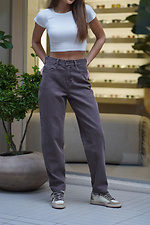 Жіночі джинси мом звужені Denim Mom коричневі Teamv 8034523 фото №4