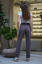 Жіночі джинси мом звужені Denim Mom коричневі Teamv 8034523 фото №9